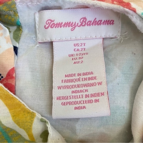 Tommy Bahama Toddler Girls Tropical Floral Sleeveless Dress Handkerchief Hem 2T - Picture 14 of 14